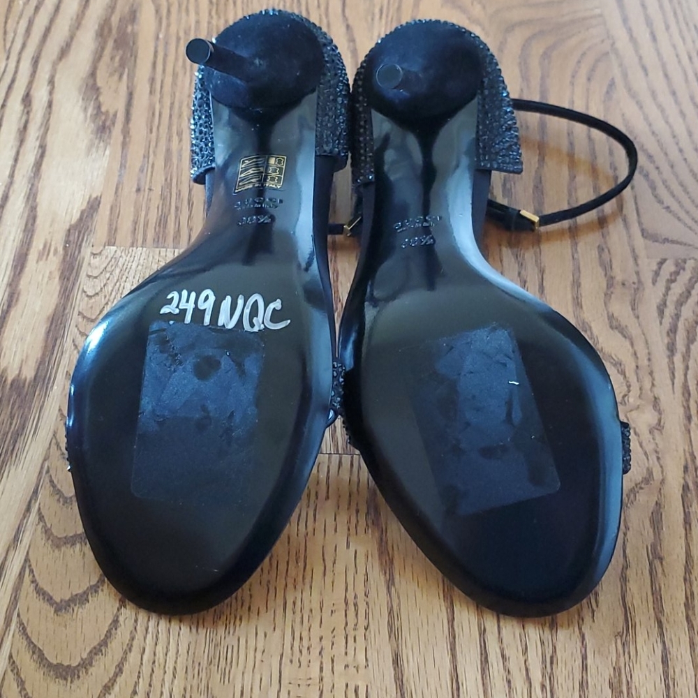NEW Gucci Black Sexy Strappy Stelletto Size 38.5 - Picture 4 of 6